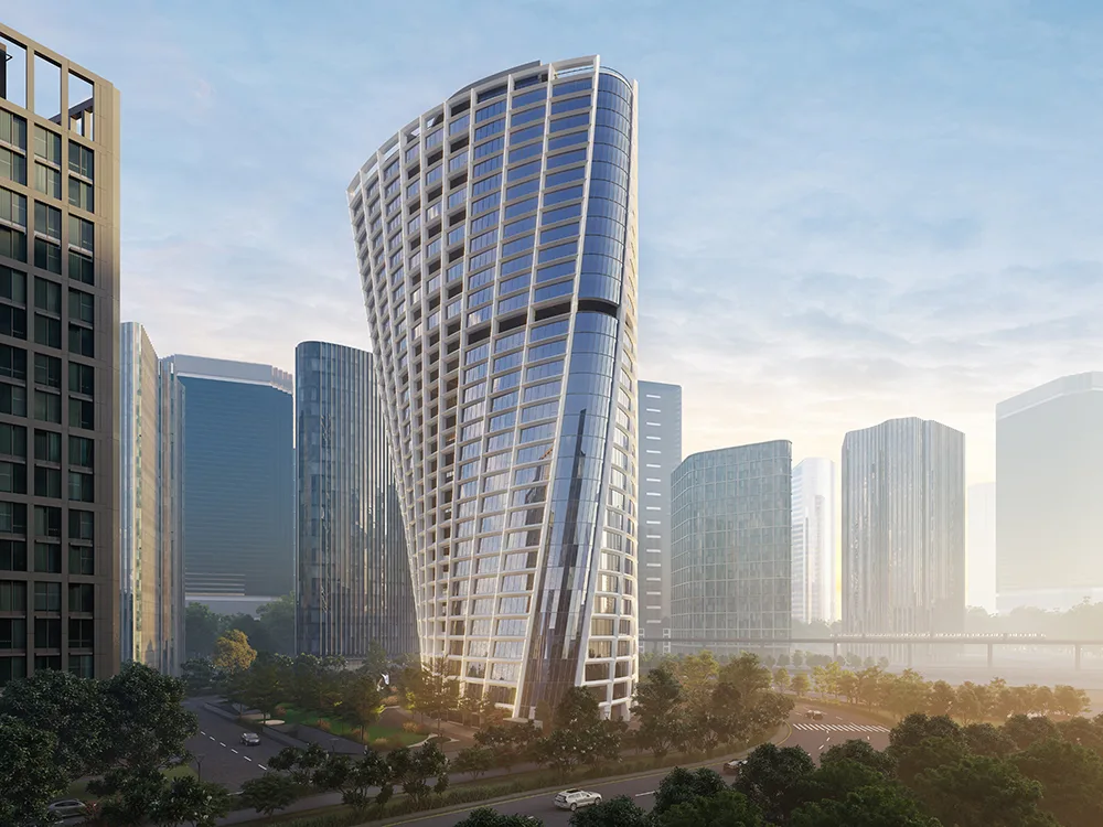 Shivalik Curv exterior, GIFT City, Gandhinagar
